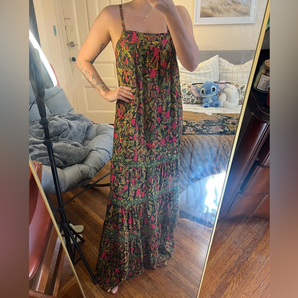Farm Rio  Floral Halter Maxi Dress
